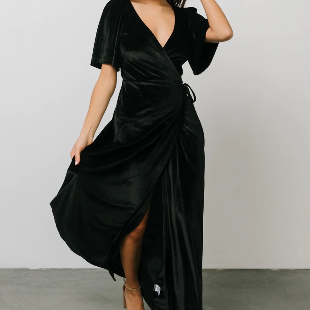 Baltic Born Meghan Velvet Wrap Maxi Dress